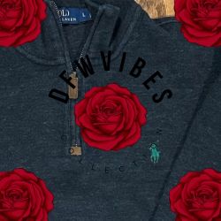 ⛈️ Gray Green PONY Mens LARGE Ralph Lauren POLO Long Sleeve Quarter Zip Vintage Dress Sweater Shirt