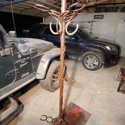 Horse Shoes And Cowhide Decore 