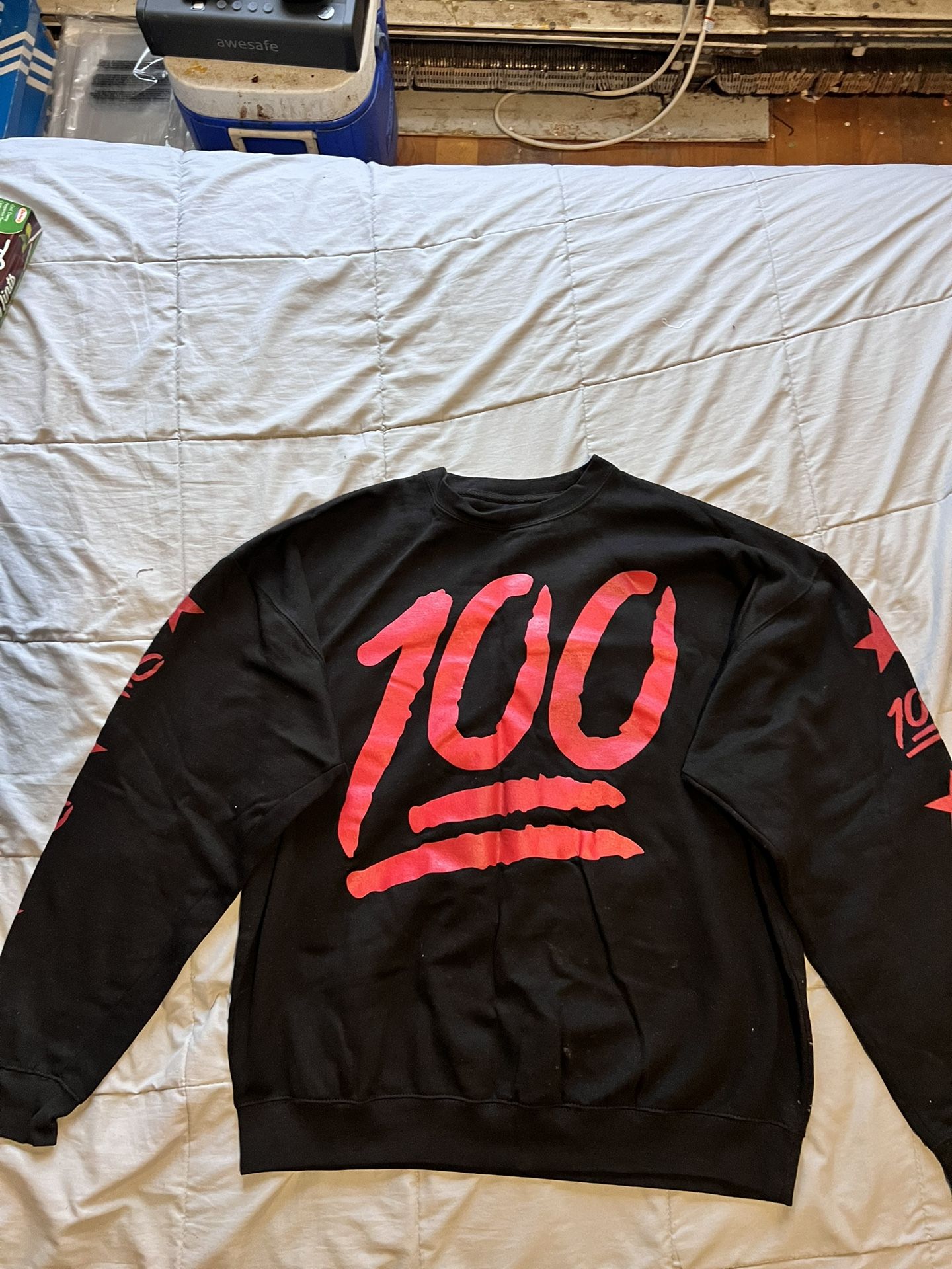 Get Fame Us 100 Big Logo Mens Sweatshirt Shirt Size 2X