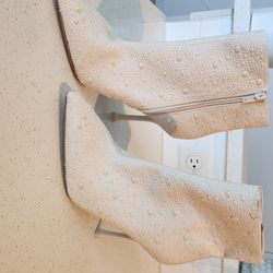 White Pearl Ankle Boots 