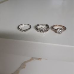 PANDORA RINGS Great CONDITION, Size 6, $45 Each Ring