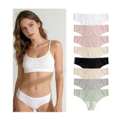 New 8-Pack Women’s Size Medium Seamless Thong Panties