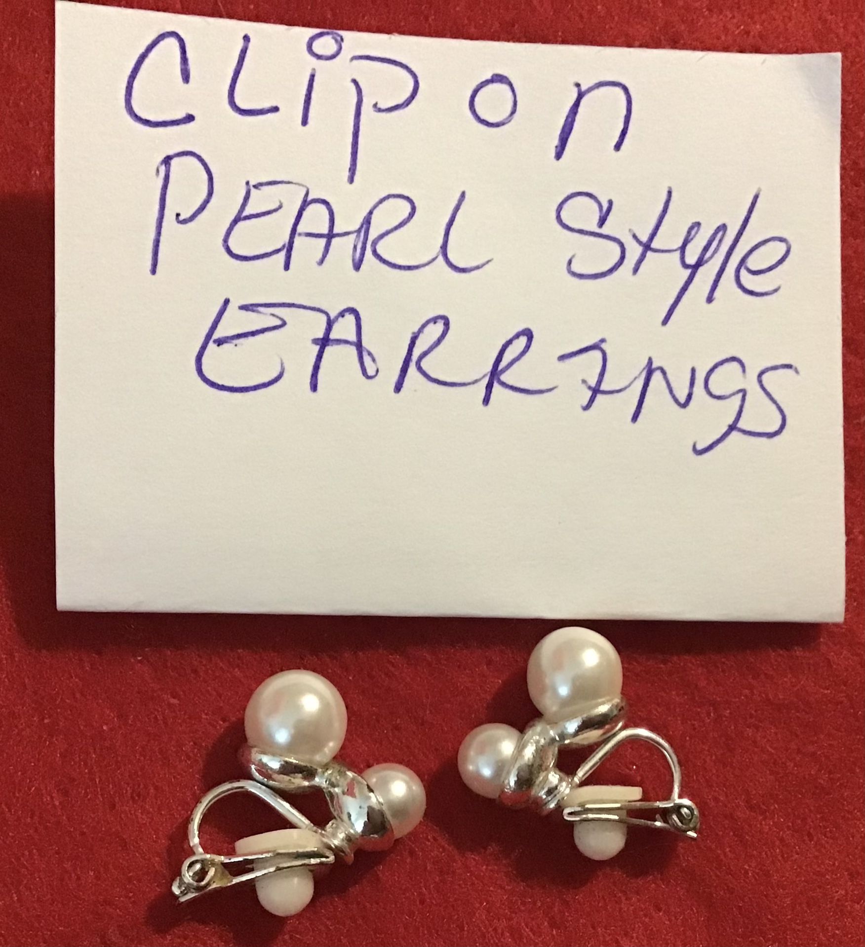 Clip-on Pearl Style Fashion Earrings 