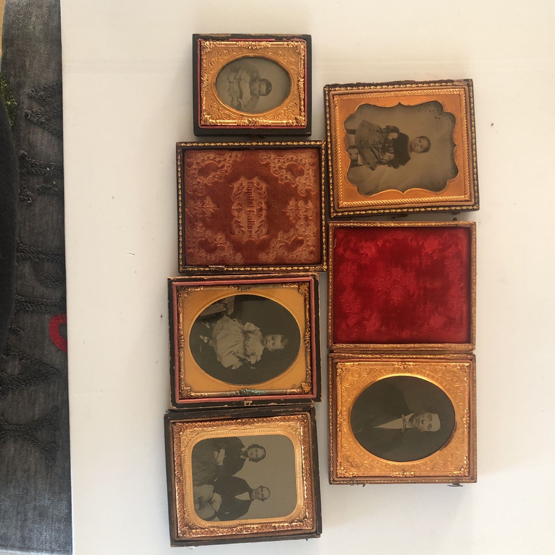 Antique Tin Framed Photographs  