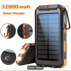 20,000mAh Solar Power Bank Portable Charger – Dual USB, Flashlight & Compass