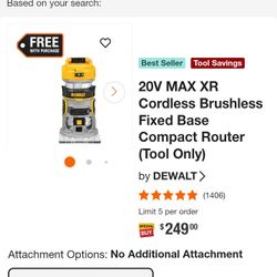 DeWalt 20v XR Router