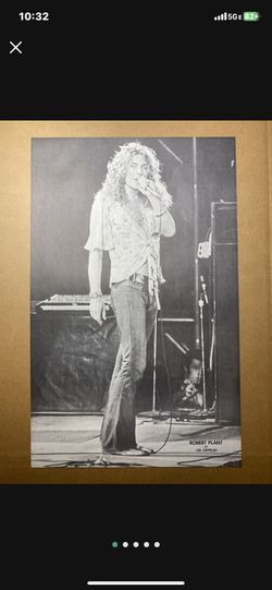 Vintage Poster of Led Zeppelin Robert Plant - Music Rock Band Poster