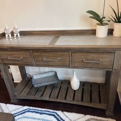 4 High Chair Dining Set for Eat In Area with Credenza