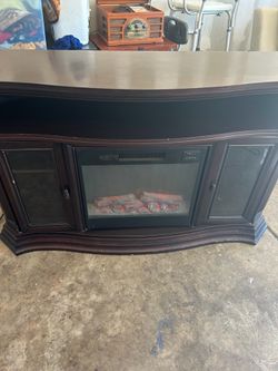 65in /70in tv stand with fireplace