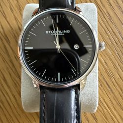 Stuhrling Mens Black Dial Dress Watch