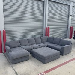Smoke Grey Sectional Couch