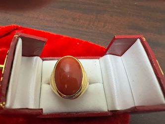 Anillo de coral de oro 14 k y pulsera de coral de oro y coral