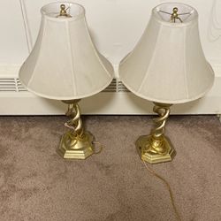 Set of two table lamps with shade  Thumbnail