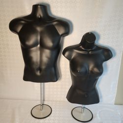 Mannequin Torso Stands Male and Female $40 for Set