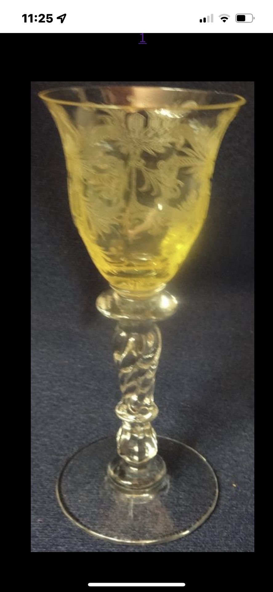 Byzantine Mandarin Cordial vintage glasses. 