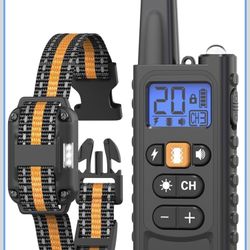 Dog Shock Collar with Remote Control, 3300FT Rechargeable Waterproof Shock Collar for Dogs with 3 Training Modes, Adjustable for Small Medium Large Do