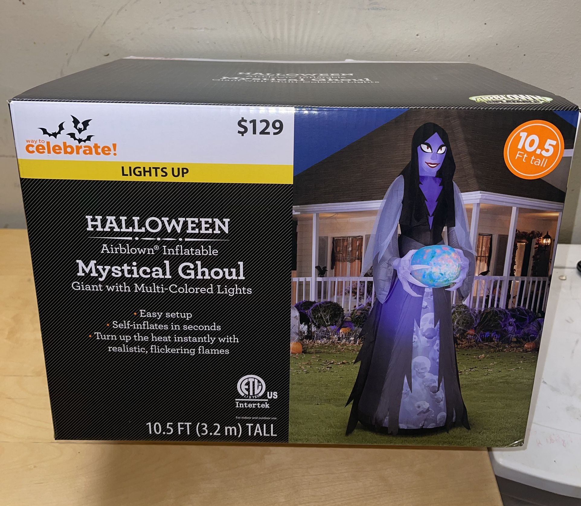 New Halloween Mystical Ghoul Yard Inflatable, 10.5’ ft tall. (NEW)