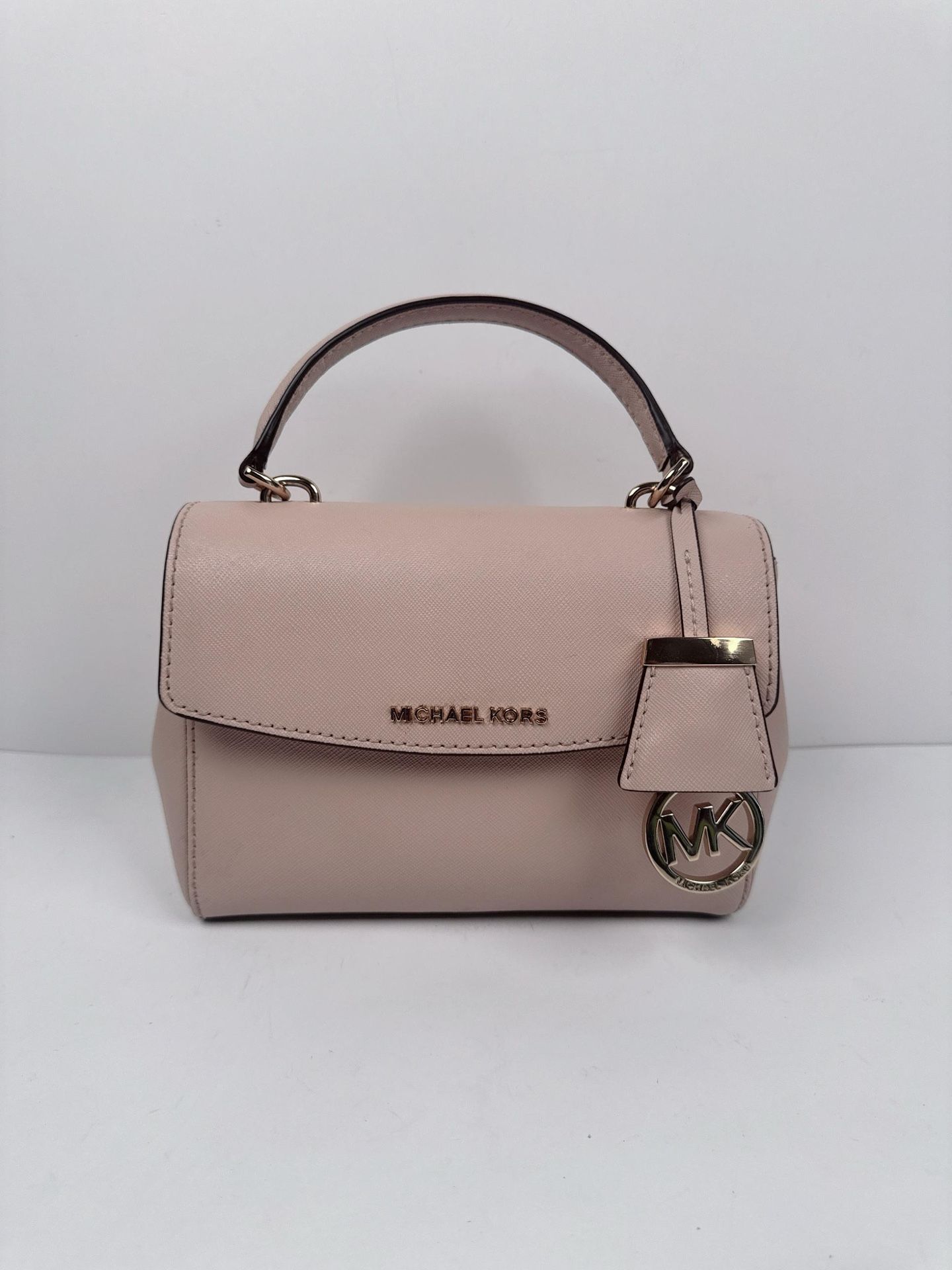 Michael Kors Ava Small Top Handle Leather Satchel Crossbody Soft Pink