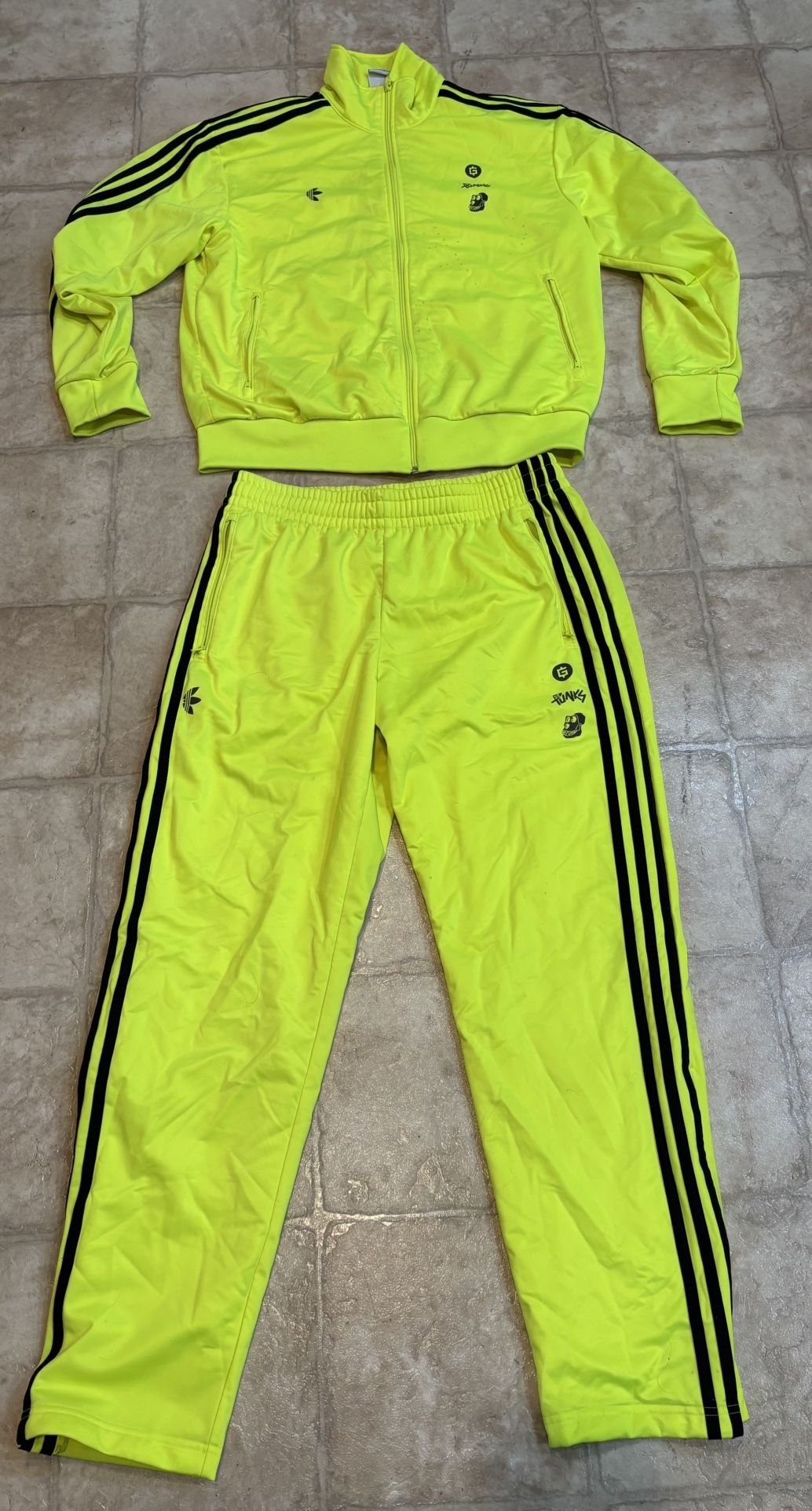 Vintage Adidas Punk BAYC Athletic Track Suit, Men's Large