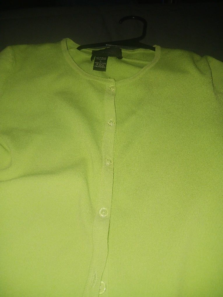 LIME GREEN CARDIGAN