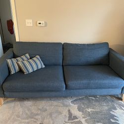 IKEA Blue Couch With Removable Cover