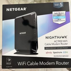 Netgear, nighthawk AC1900 WiFi Cable Modem Router