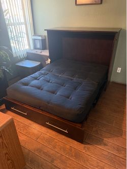 Breda Cabinet Murphy Bed Solid Wood 60W x 22”D x 48” H
