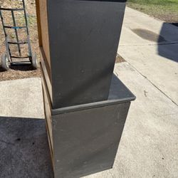 Black Side Table Hutch 