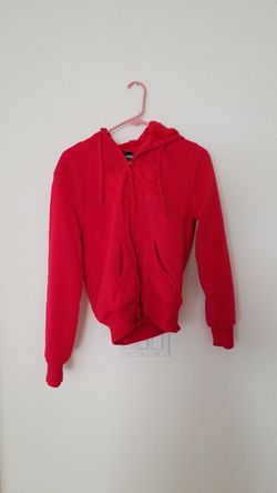 B.B.jeans long sleeve hooded zipper sweatshirt. Size M. Color red. Serious buyers only.