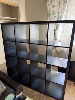 IKEA Kallax 4x4 Cube Shelf Unit Black-Brown