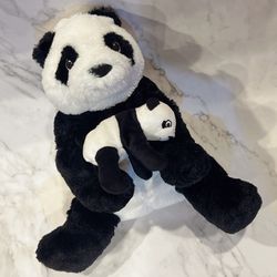 Panda soft toy white and black Panda Mama panda baby
