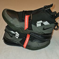 Nike Air Force 270 Utility Sequoia AQ0572-300 Black Olive Men's Mid Top Sneaker