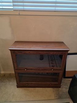 Glass door bookcase