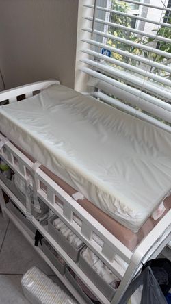 White Baby Changing Table Pad