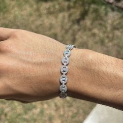 Passes Diamond Tester Moissanite Gucci Link Bracelet 
