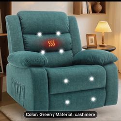 New Manual Extra Large Rocking Chair With Massage And Heating Recliner 