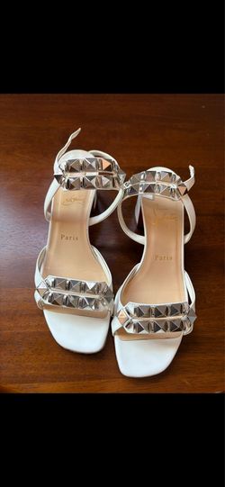 Christian Louboutin block sandal heels size 7