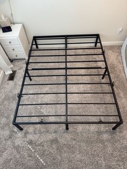 Queen Bed Frame w/ Non-slip Mattress Stoppers