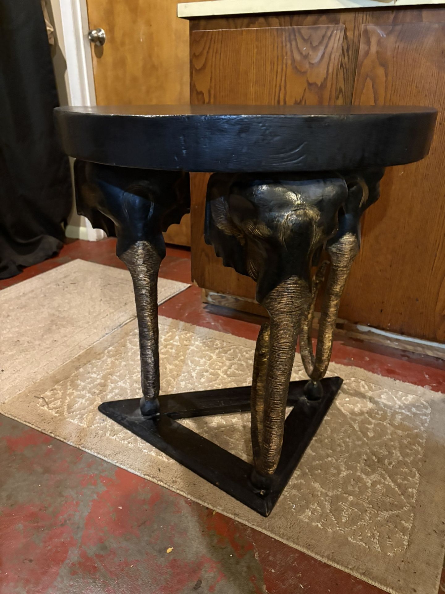 Unusual Table w/Elephant Heads & Trunks $55 obo