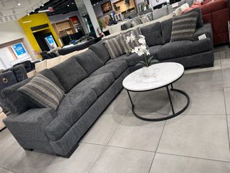 Dark Gray Fabric Sectional Sofa 🔥🔥🔥