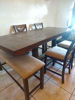Ashley Furniture's Moriville Collection Counter extension Table