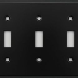 Leviton 3-Gang Toggle Wall Plate in Black (R55-00PJ3-00E)