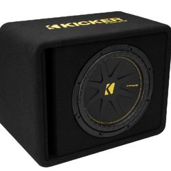 Kicker  44VCWC122
CompC Series 12" 600W Peak Power Handling at 2 Ohms, Vented Enclosed Car Subwoofer