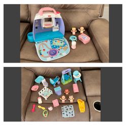 The 6pc Fisher Price Little People Nursery take along play set PLUS 20 EXTRAS