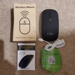 New Wireless Mouse, LED Slim Dual Mode(Bluetooth 5.1 and 2.4G Wireless) Rechargeable Led Wireless Mouse with 3 Adjustable DPI for iPad OS 13, MacBook