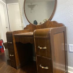 Antique dresser with mirror 1930s