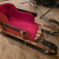 Retro Wooden Toddler Sled 