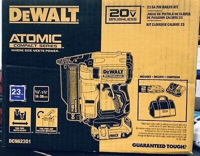 New Dewalt ATOMIC 20V MAX Pin Nailer 23 Gauge Kit. $240 