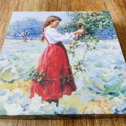 Laurel Ink 500pcs Puzzle “Henrietta Hammond Picking Apples” COMPLETE!! Eric Pape