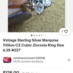 Cubic Zirconia Silver Ring